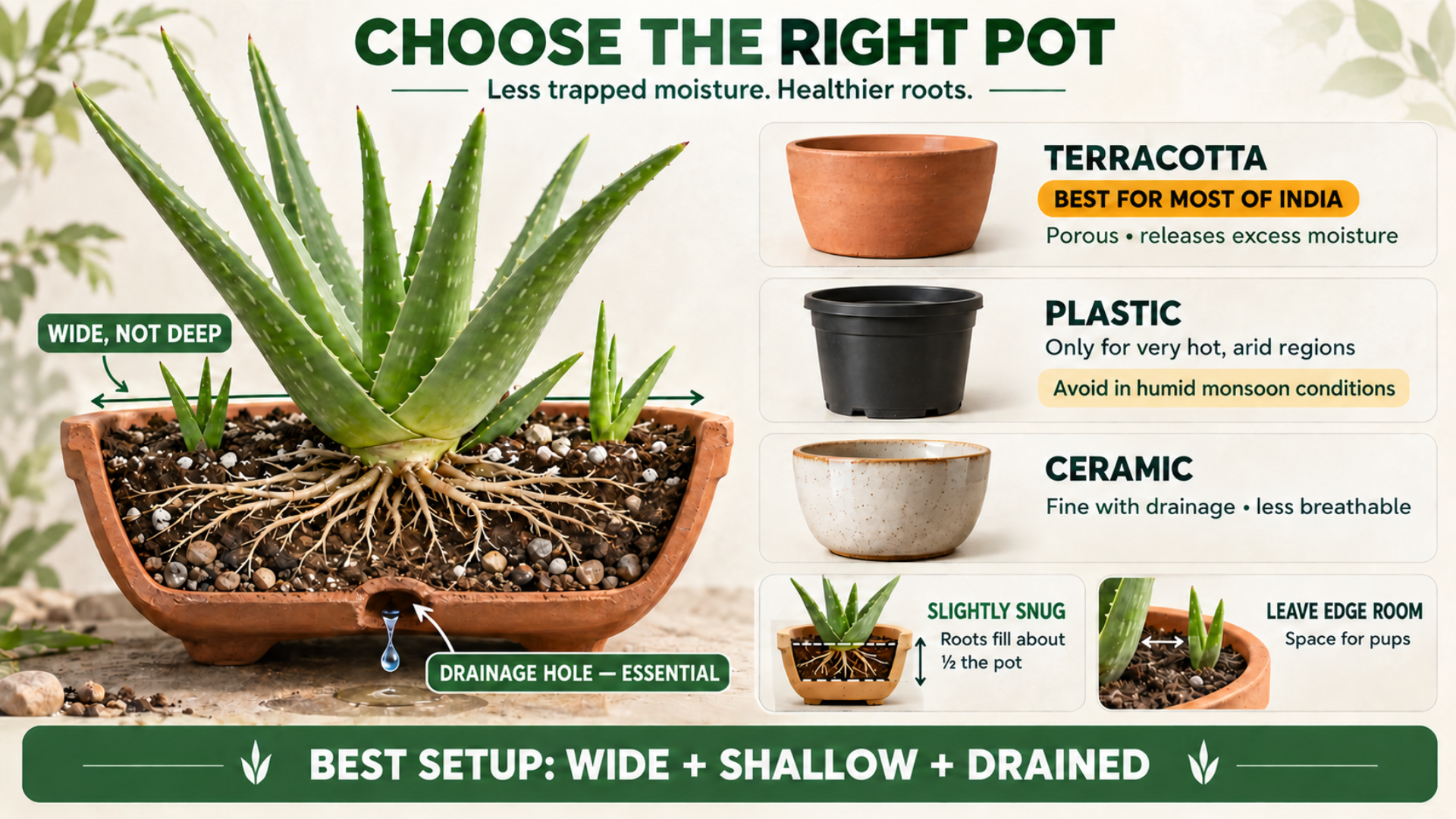 The Right Pot for Aloe Vera Plant